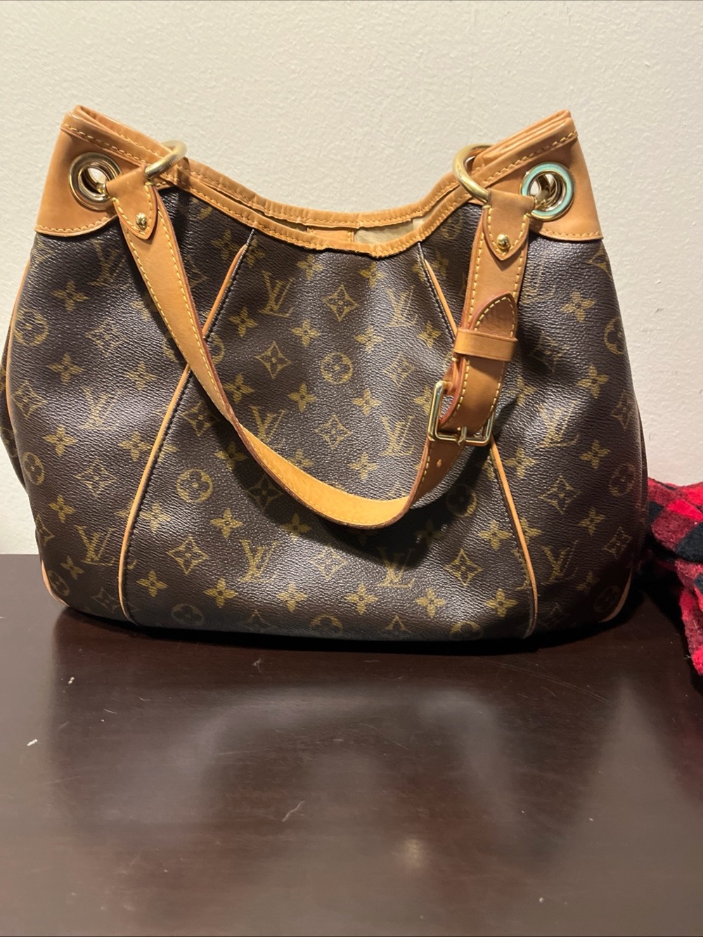 Louis Vuitton Monogram Canvas Hobo Shoulder Bag in Brown and Tan